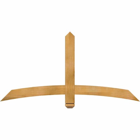 Ekena Millwork Bellingham Rough Sawn Timber Gable Bracket, Western Red Cedar, 60"W x 30"H x 2"D x 4"F, 12/12 Pitch GBW060X30X0204BEL00RWR